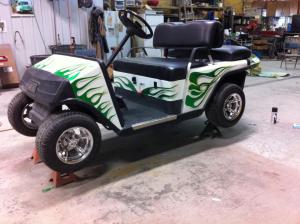 Custom Painted Golf Cart